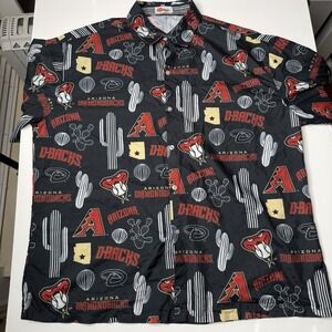 Arizona Diamondbacks Hawaiian Shirt Mens XL Black SGA Polyester See Photos